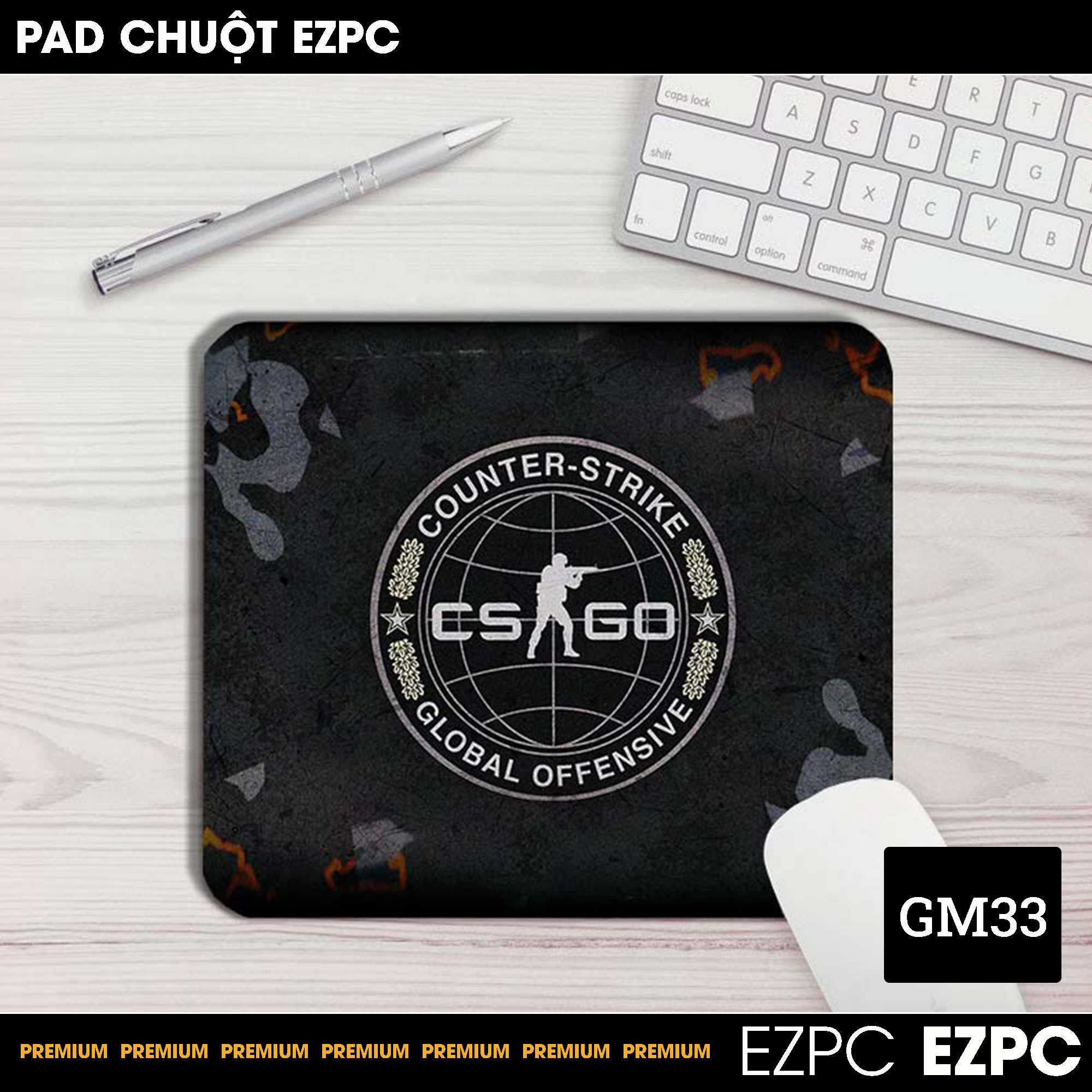 Miếng Lót Chuột, Pad Chuột Cỡ Nhỏ GM33 Size 45x40 | EZPC