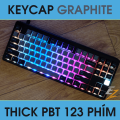 Keycap Graphite OEM Profile Thick PBT 123 Phím