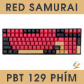 Keycap SAMURAI Red Thick PBT Cherry Profile 129 Phím | EZPC 
