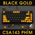 Keycap Cho Bàn Phím Cơ Black Gold CSA Profile 143 Phím | EZPC