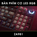 Bàn Phím Cơ Có Dây Led RGB ZA981 Đen Xám- EZPC