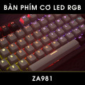 Bàn Phím Cơ Có Dây Led RGB ZA981 Đen Xám- EZPC