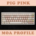 Keycap Cho Bàn Phím Cơ Pig Pink MOA Profile 142 Phím | EZPC