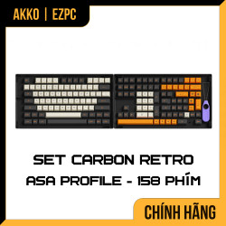 Set Keycap Akko Carbon Retro PBT Double Shot ASA Profile 229 Phím