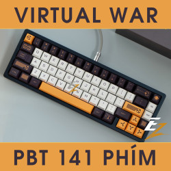 Keycap Virtual War White Cherry Profile Thick PBT 141 Phím