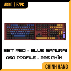 Keycap AKKO Set  Red, Blue Samurai ASA Profile 