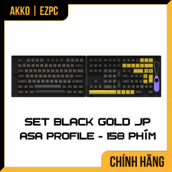 Keycap Akko Set - Black Gold JP (ASA profile)