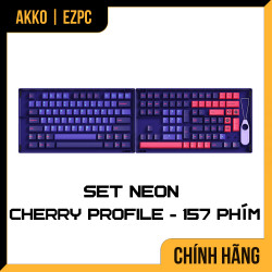 Keycap AKKO Neon Set PBT Double-Shot Cherry Profile 157 Nút