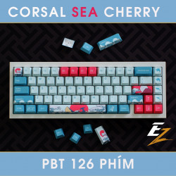 Keycap Cho Bàn Phím Cơ Coral Sea PBT Cherry Profile 126 Phím | EZPC