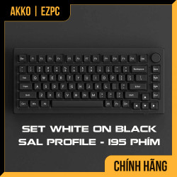 Keycap AKKO Set - White On Black  (SAL Profile)