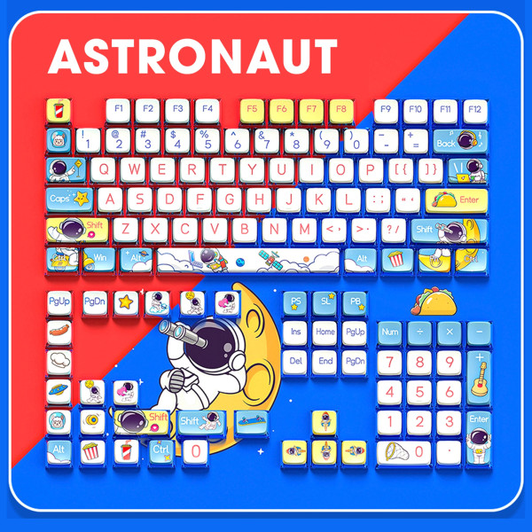 Keycap Pudding Side Transparent Blue Astronuat PBT ASA Profile 125 Phím|EZPC