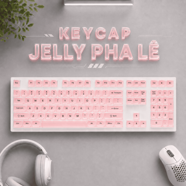 Keycap Cho Bàn Phím Cơ Jelly Pha Lê PBT CBSA Profile 132 Phím|EZPC