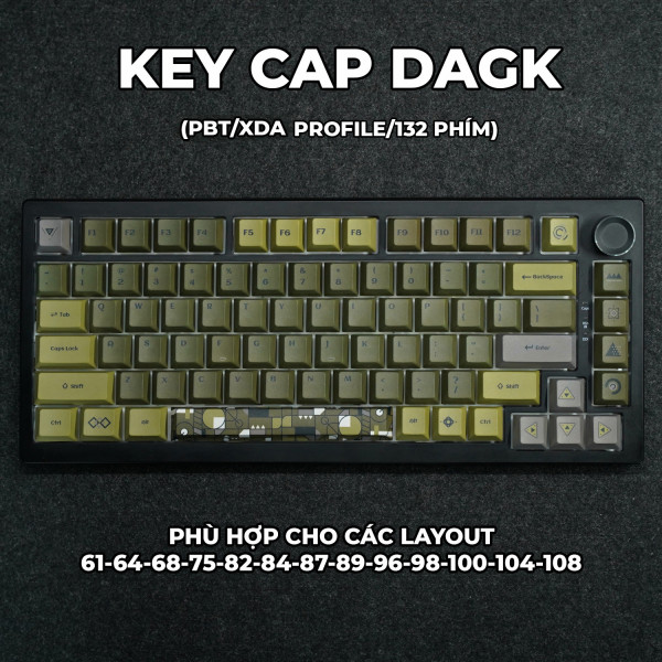 Keycap Cho Bàn Phím Cơ  DAGK   PBT XDA Profile 134 Phím|EZPC