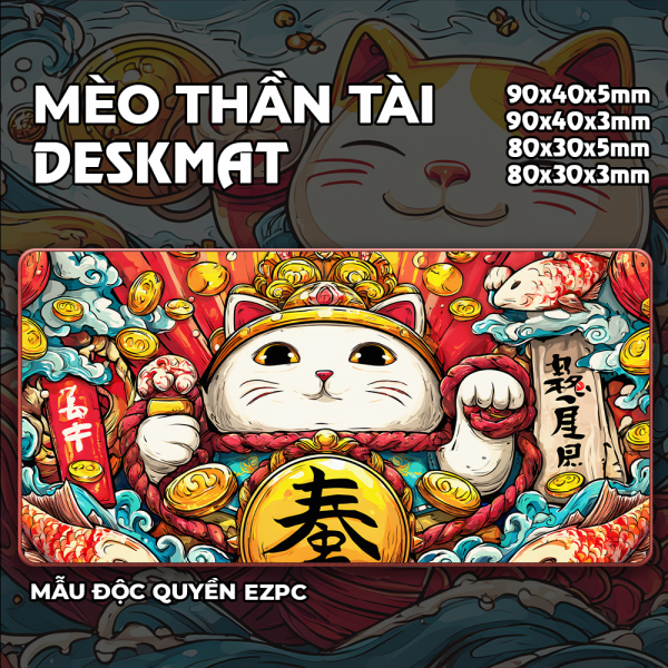 Lót Chuột Cỡ Lớn MZ Chủ Đề Mèo Thần Tài | EZPC