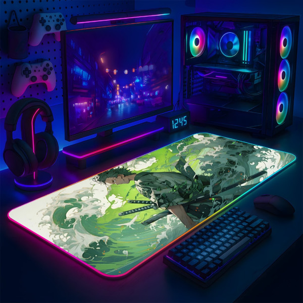 LÓT CHUỘT LED RGB 80×30 ZORO GREEN