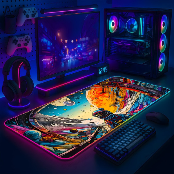 LÓT CHUỘT LED RGB 80×30 TROPICAL ASTRONUAT