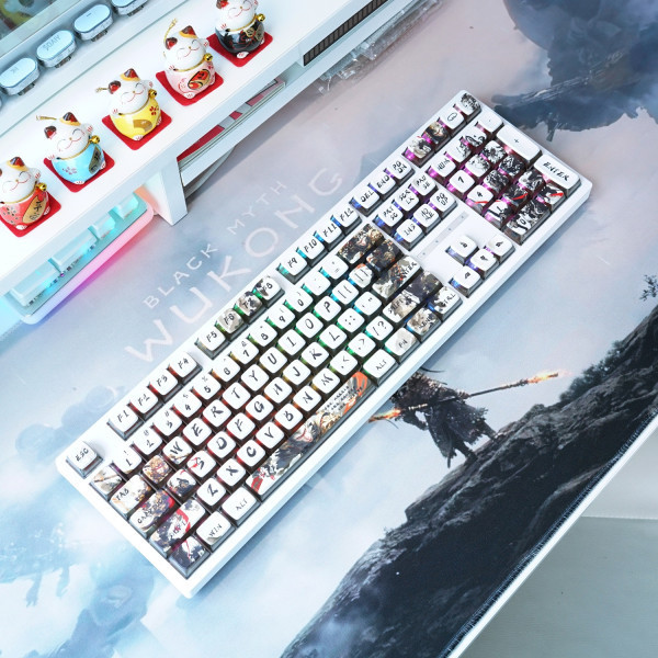 Bàn Phím Cơ LEAVEN K108 Phiên Bản White Wukong