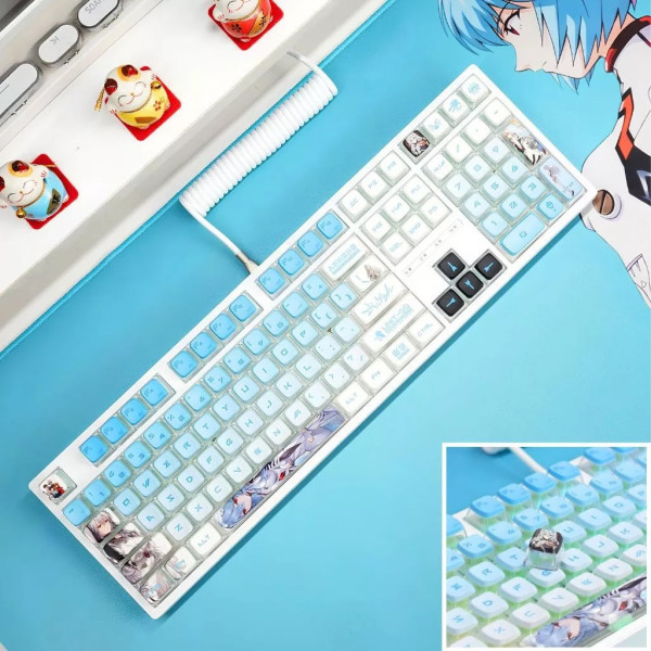 Bàn Phím Cơ LEAVEN K108 Phiên Bản Ayanami Rei