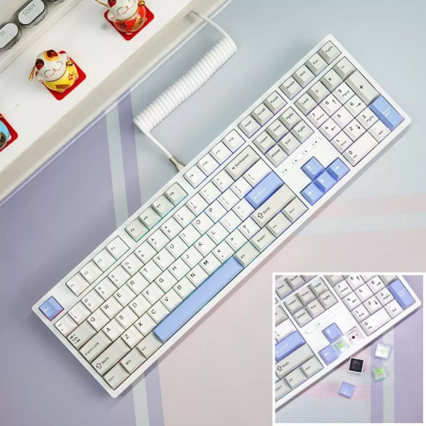 Bàn Phím Cơ LEAVEN K108 Phiên Bản Nimbus Blue