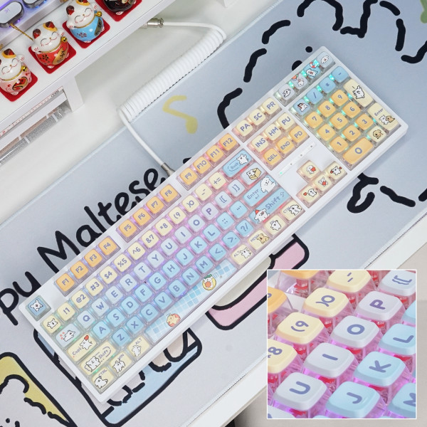 Keycap Pudding Cho Bàn Phím Cơ LINE PUPPY