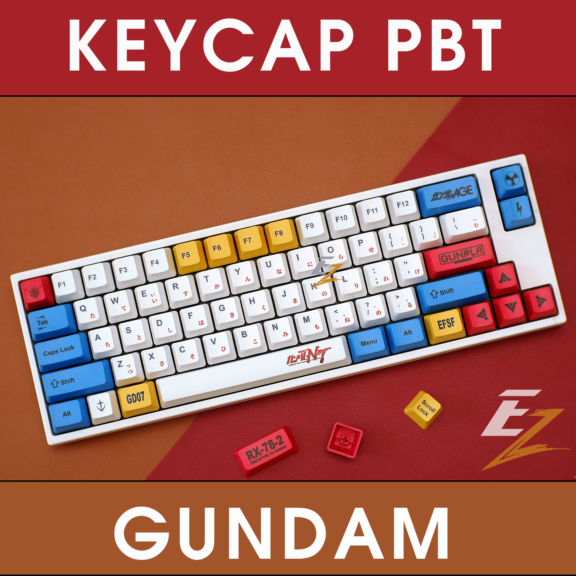 Keycap Bàn Phím OEM Gundam Thick PBT 123 Phím
