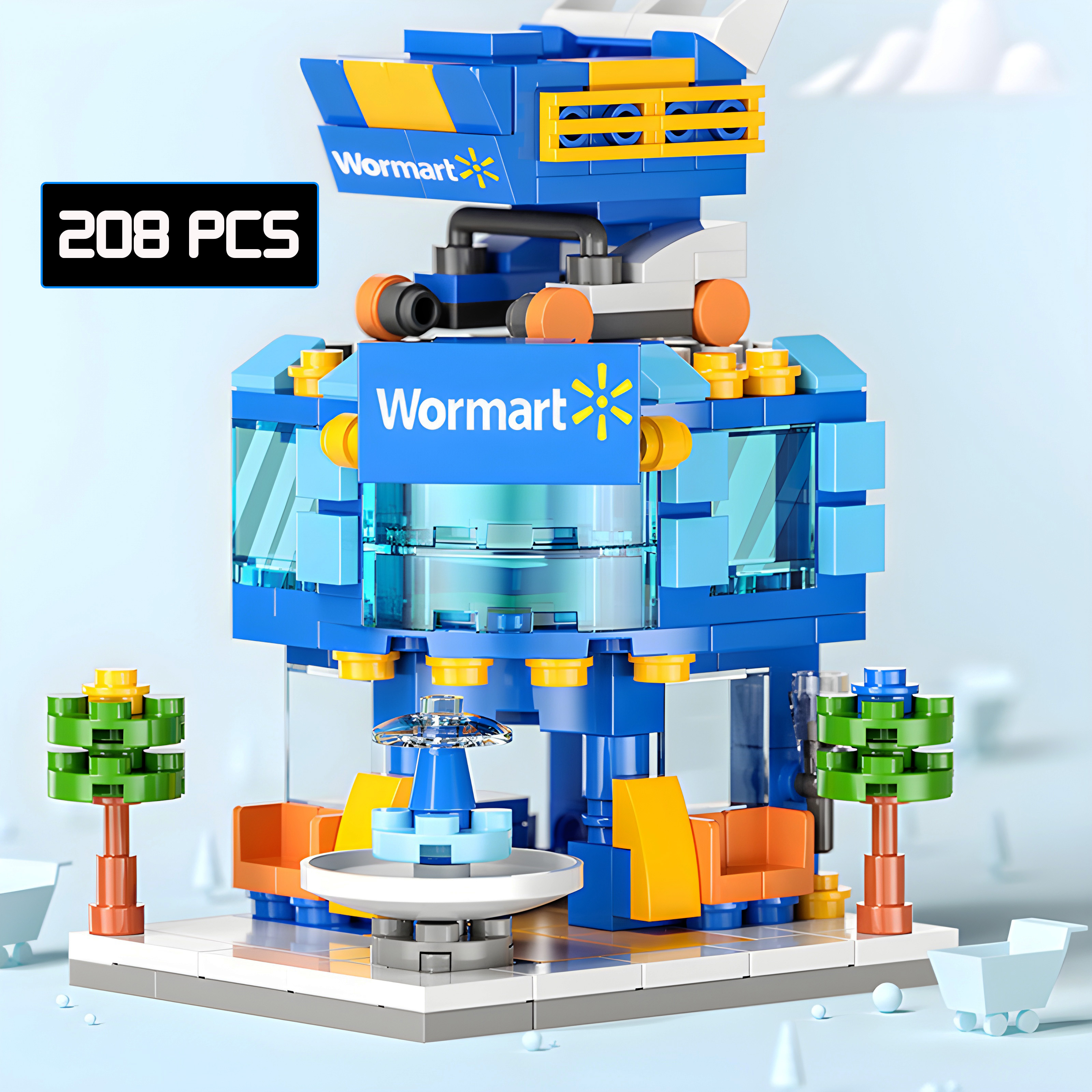 Bộ Mô Hình Lắp Ráp Lego Cửa Hàng Siêu Thị 208 PCS | Ezpc