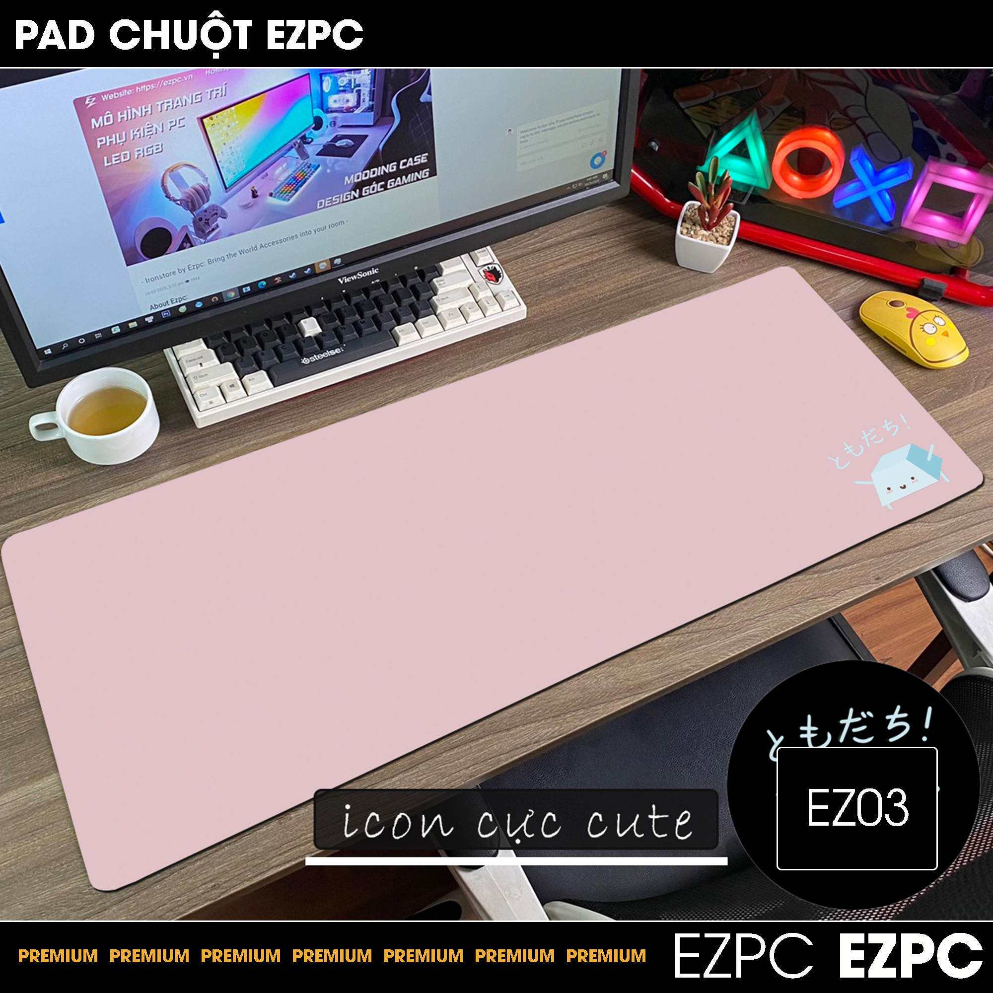 Miếng Lót Chuột, Pad Chuột Cỡ Lớn EZ03 | EZPC