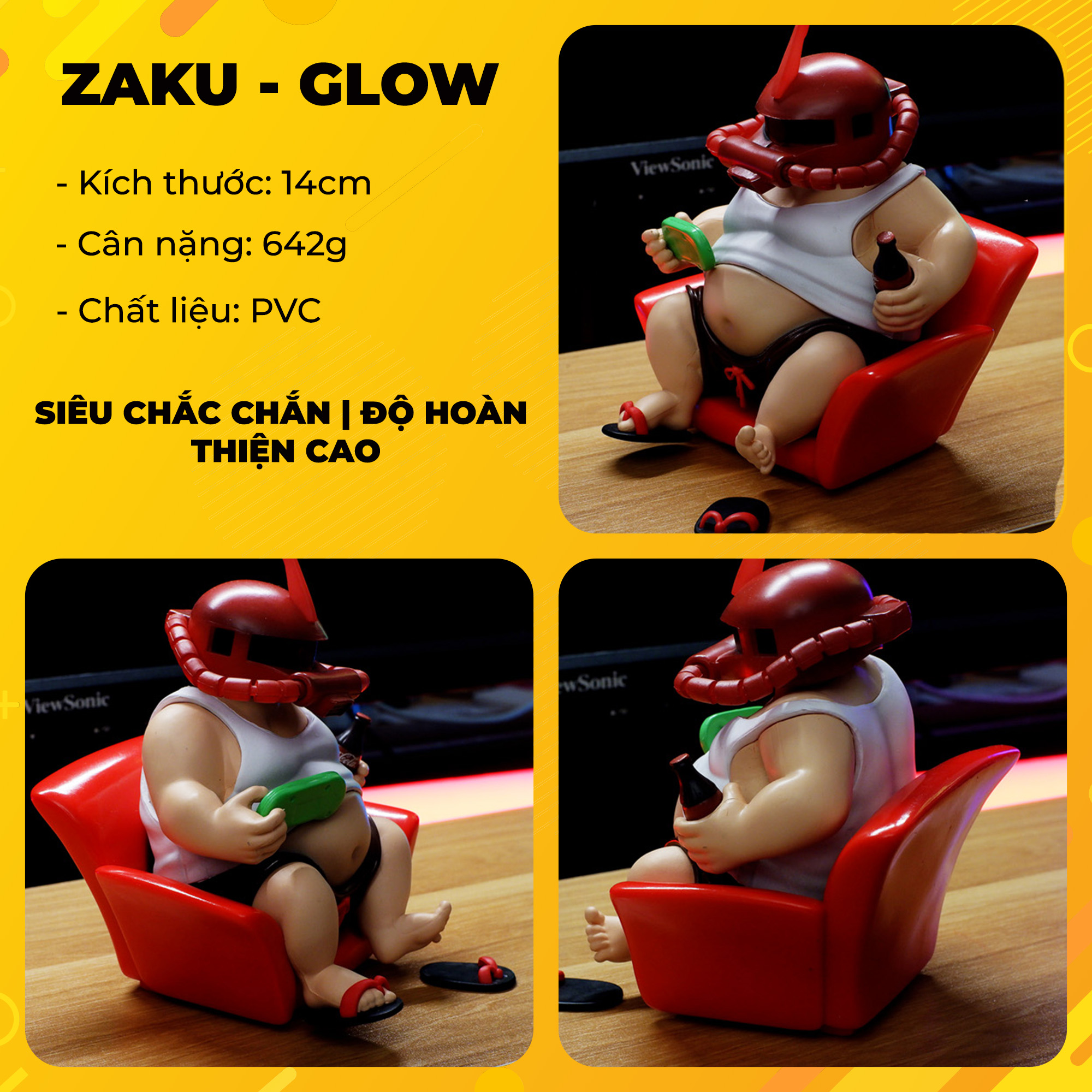 Mô Hình Trang Trí Dễ Thương Gundam Fat Zaku - Glow | EZPC