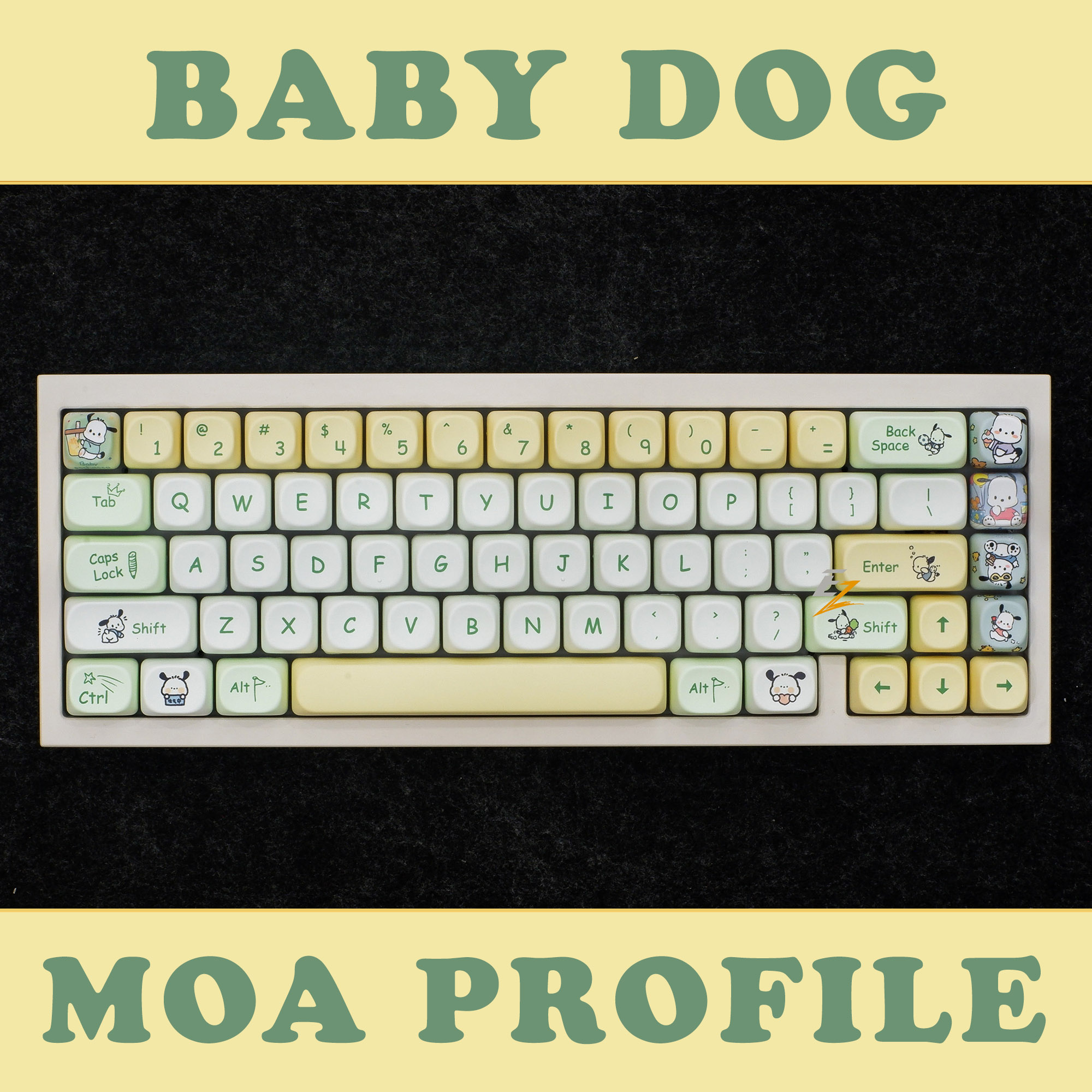 Keycap Cho Bàn Phím Cơ Baby Dog MOA Profile 142 Phím | EZPC