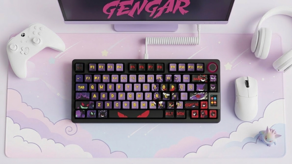 Keycap Pudding Cho Bàn Phím Cơ  Gengar PBT SAX Profile 126 Phím|EZPC