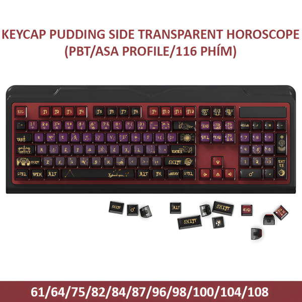 Keycap Cho Bàn Phím Cơ Horoscope  PBT SAX Profile 116 Phím|EZPC
