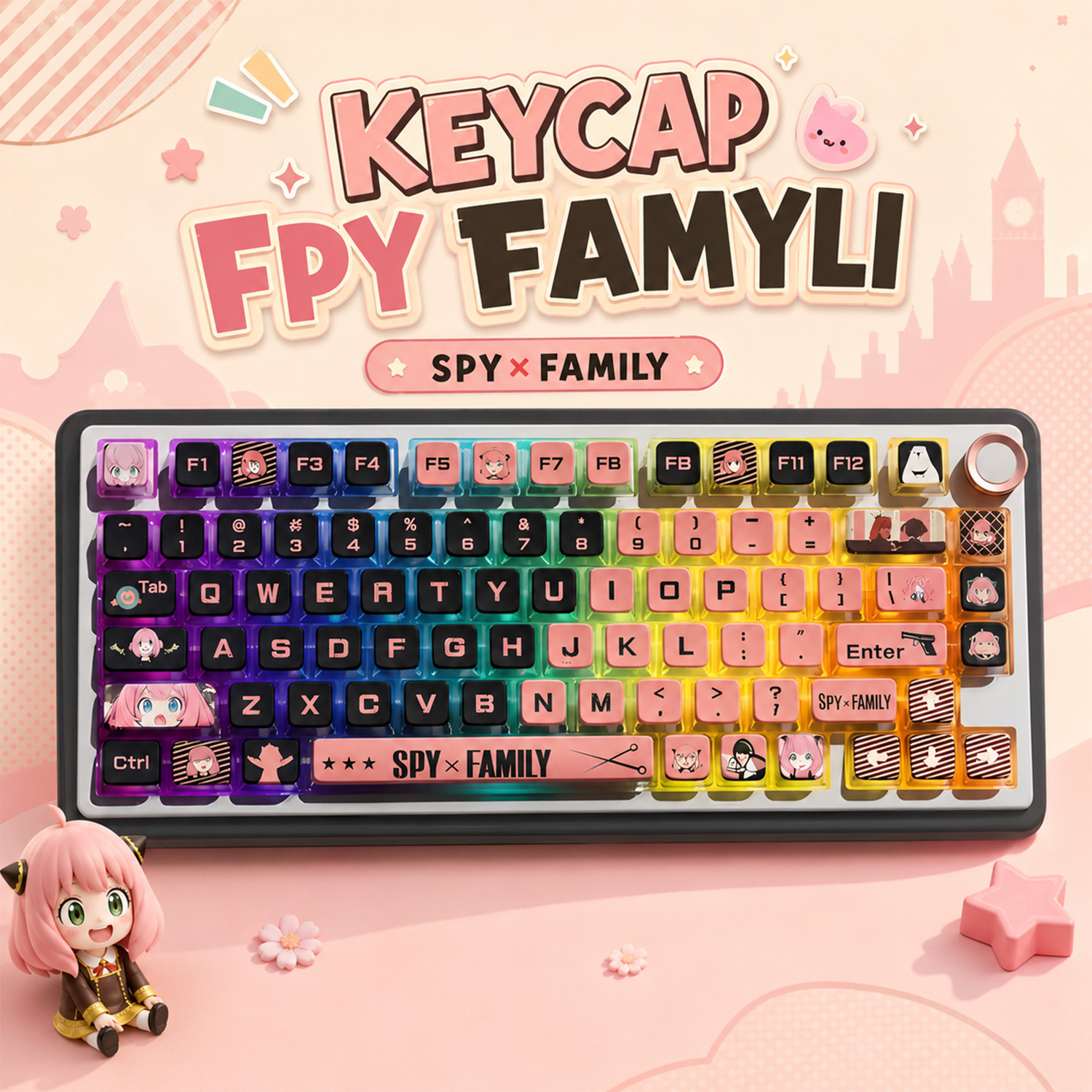 Keycap Pudding Cho Bàn Phím Cơ  FPY FAMILY  PBT SAX Profile 124 Phím|EZPC