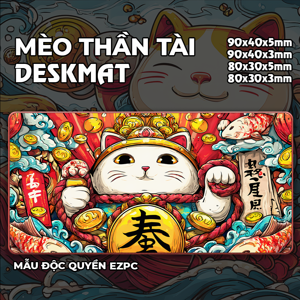 Lót Chuột Cỡ Lớn MZ Chủ Đề Mèo Thần Tài | EZPC