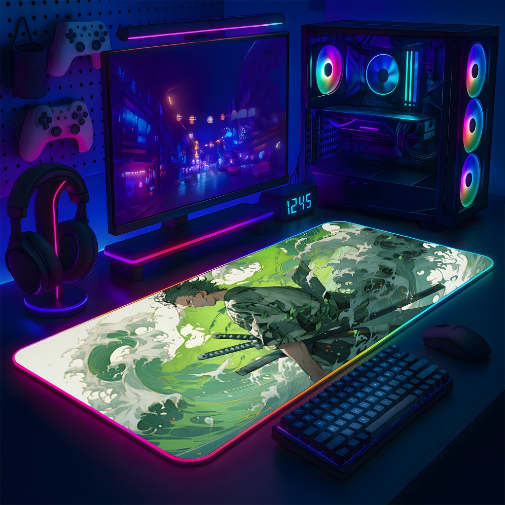 LÓT CHUỘT LED RGB 80×30 ZORO GREEN