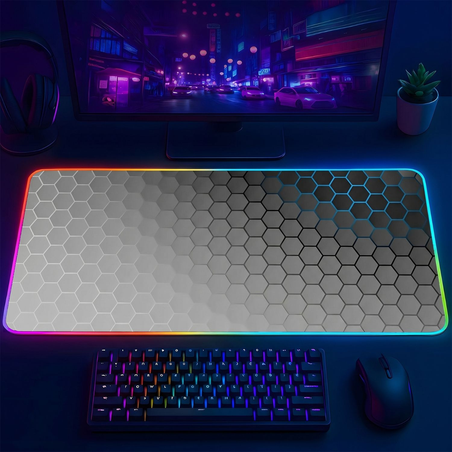 LÓT CHUỘT LED RGB 80×30 3DSPECTRA 20