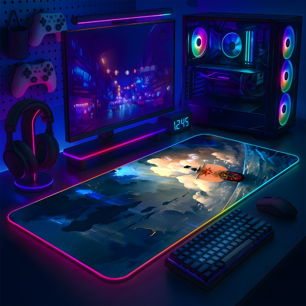 LÓT CHUỘT LED RGB 80×30 THOUSAND SUNNY