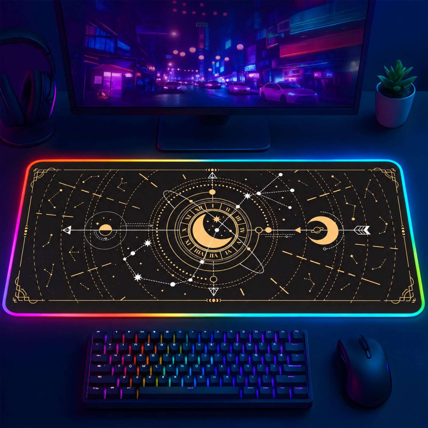 LÓT CHUỘT LED RGB 80×30 ASTROLOGYDESK 14