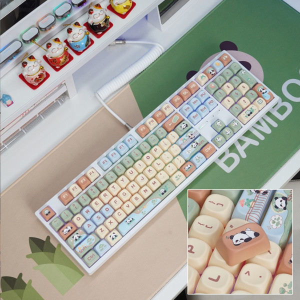 Bàn Phím Cơ LEAVEN K108 Phiên Bản Panda Paradise