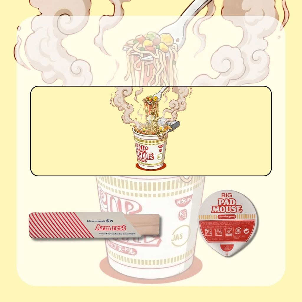 Combo Lót Chuột Kê Tay Bàn Phím Cực Dễ Thương Ramen Cup