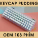 KeyCap Cho Bàn Phím Cơ Pudding PBT 108 Phím Trắng OEM Profile | EZPC