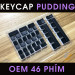 KeyCap Cho Bàn Phím Cơ Pudding PBT Lẻ 46 Phím Đen OEM Profile | EZPC
