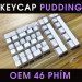 KeyCap Cho Bàn Phím Cơ Pudding PBT Lẻ 46 Phím Trắng OEM Profile | EZPC
