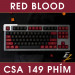 Keycap Cho Bàn Phím Cơ Red Blood CSA Profile 149 Phím | EZPC